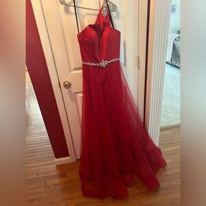 One shoulder prom dress